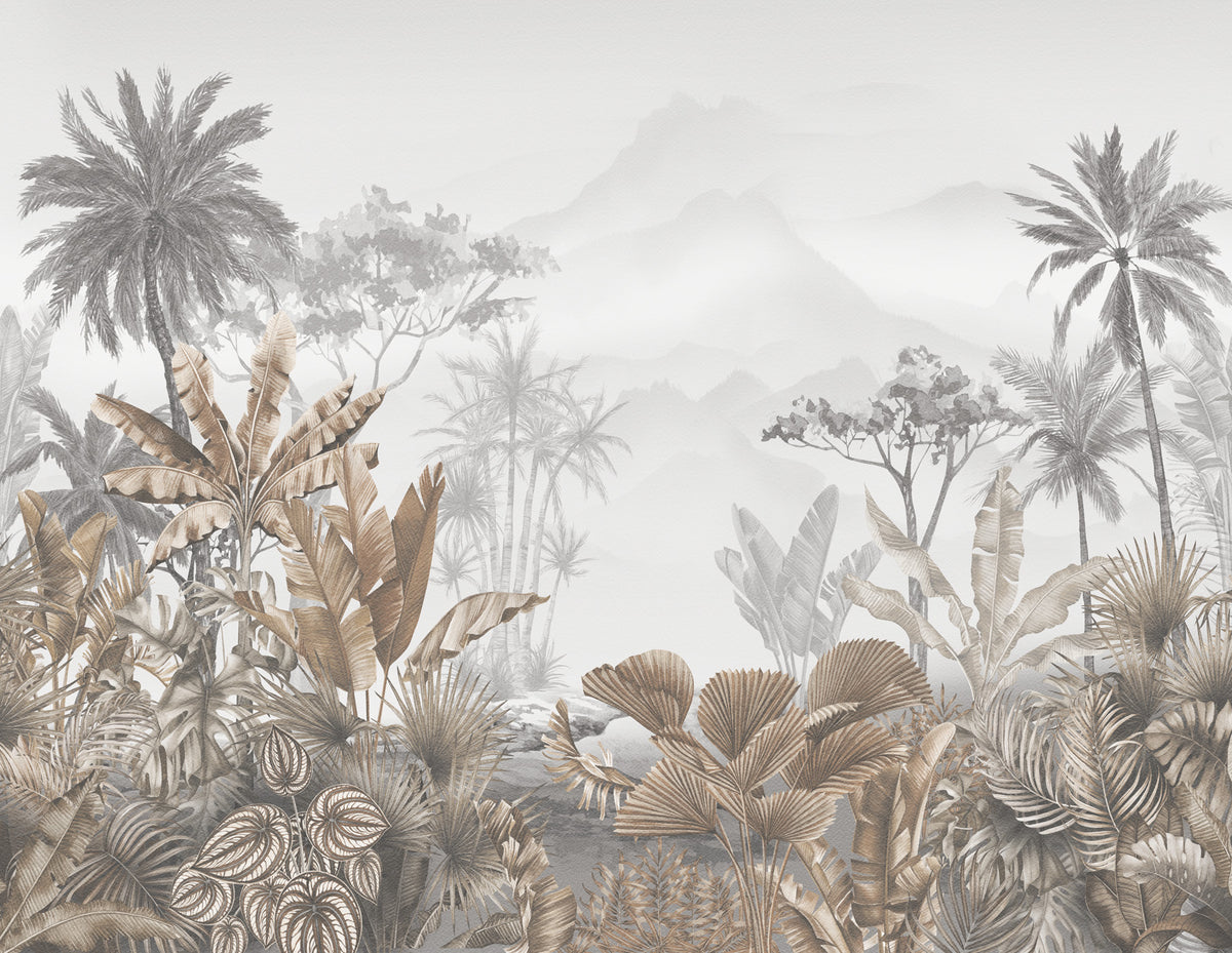 Papier peint panoramique - Jungle et Koala - Forêt tropicale - 280cm x  170cm (L x l) - Koala's Paradise