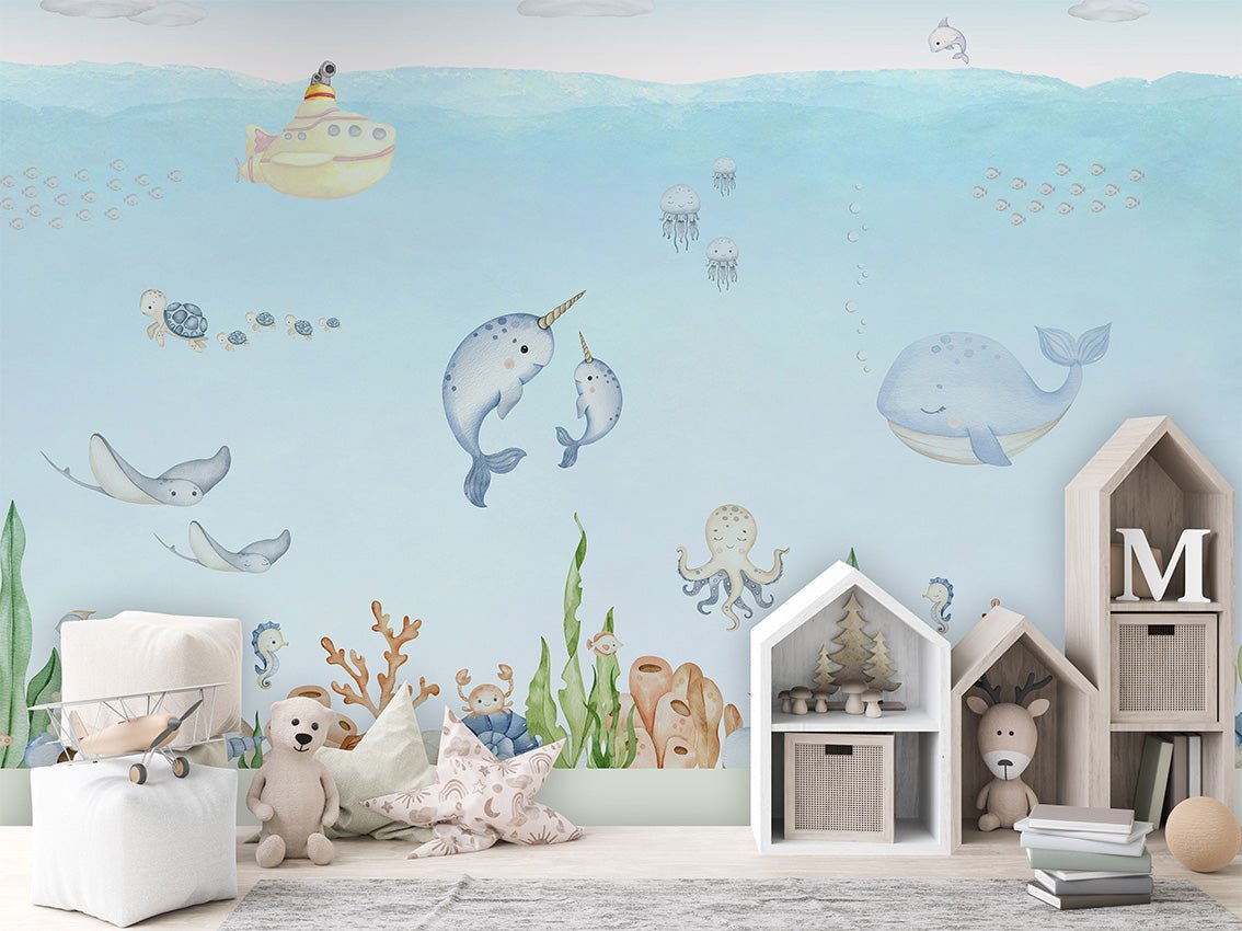 3D mer eau H7071 plancher peinture murale papier peint photo famille