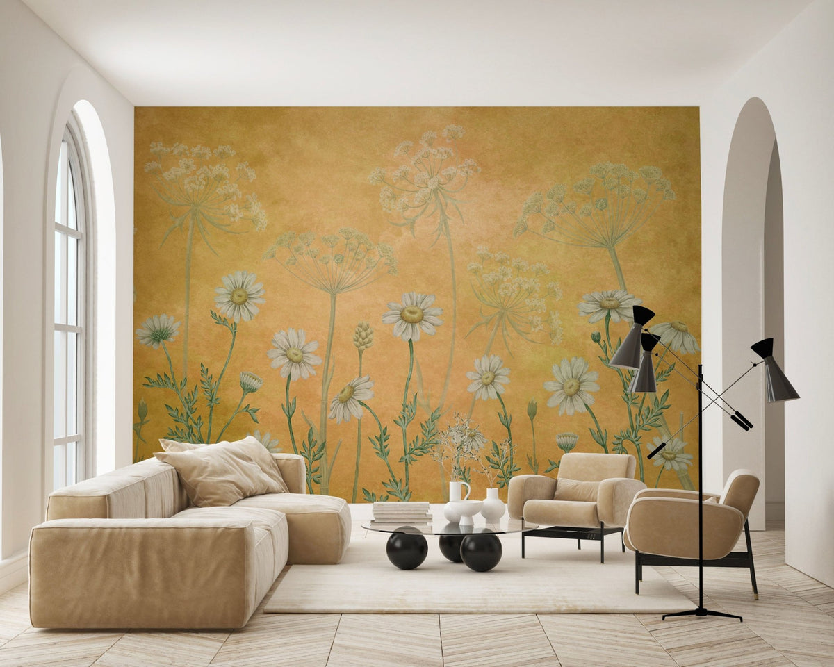 Papier peint mural Marguerites Printanières éclat et fraîcheur
