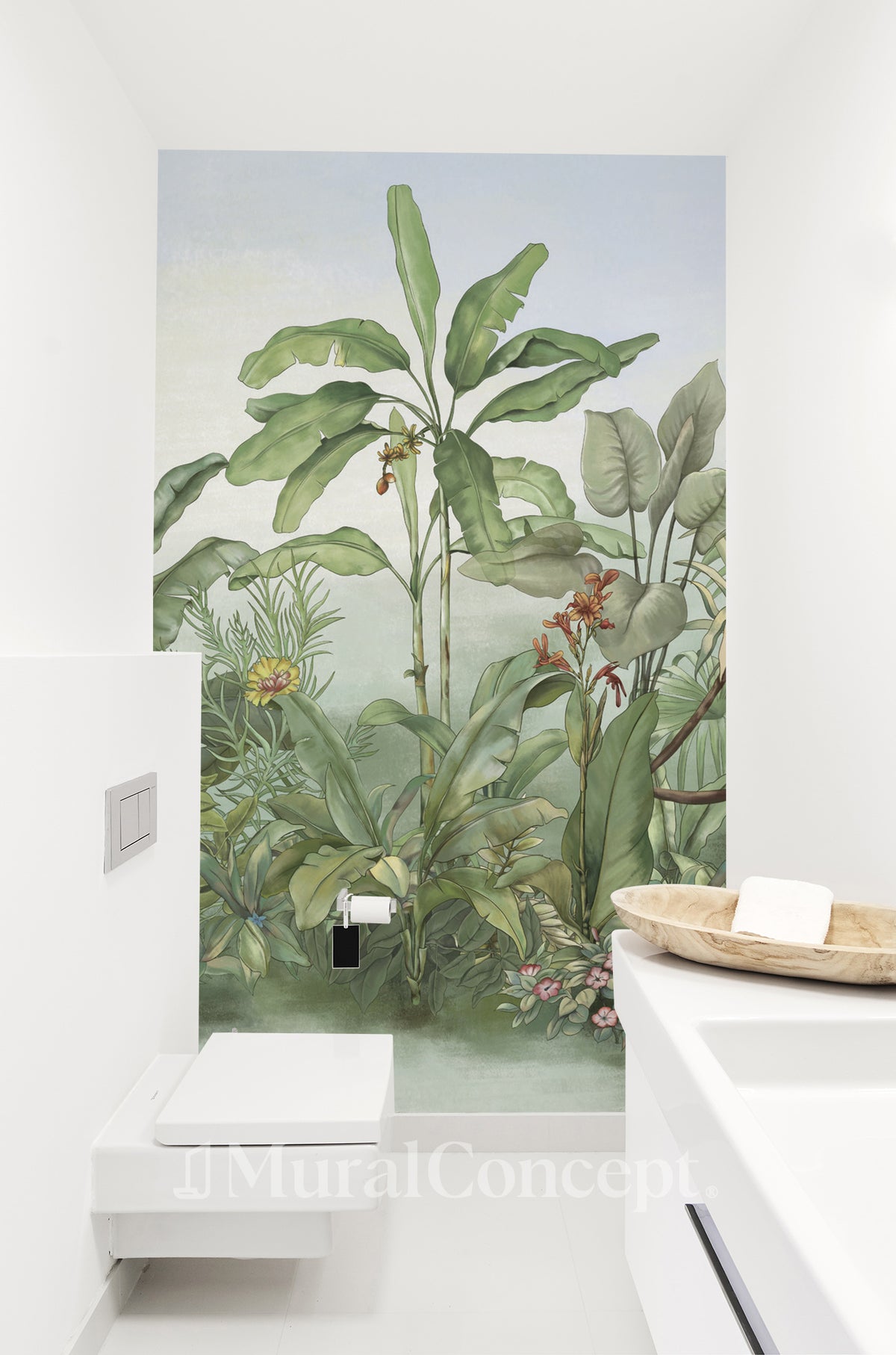 Papier peint toilette végétal botanic
