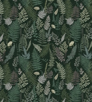 Papier peint feuille dense vert, XXL, tendance