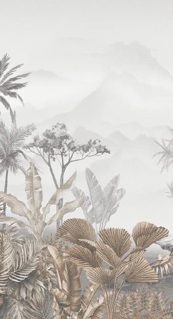 Papier peint tendance tropical sepia, XXL, tendance
