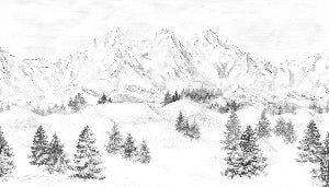 Papier peint montagne massif des Alpes, XXL, tendance