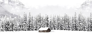 Papier peint panoramique chalet en montagne, XXL, tendance