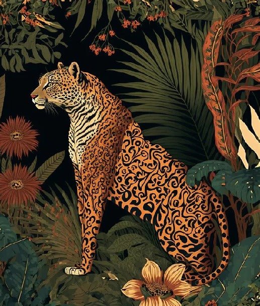 Papier peint exotique tigre