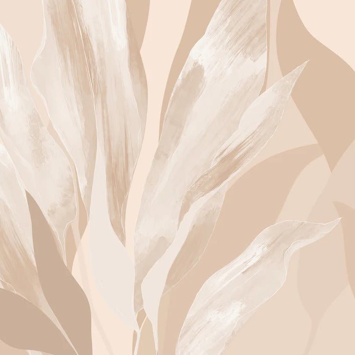 Papier peint étoffe florale beige, XXL, tendance