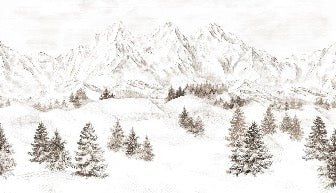 Papier peint montagne massif des Alpes, XXL, tendance