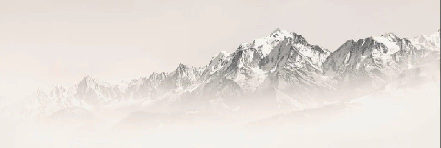 Papier peint Mont Blanc dans la brume sépia, XXL, tendance