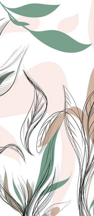 Papier peint panoramique fleur graphique, XXL, tendance