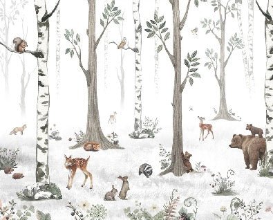 Papier peint animaux printemps forêt