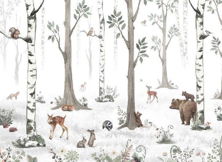 Papier peint animaux printemps forêt