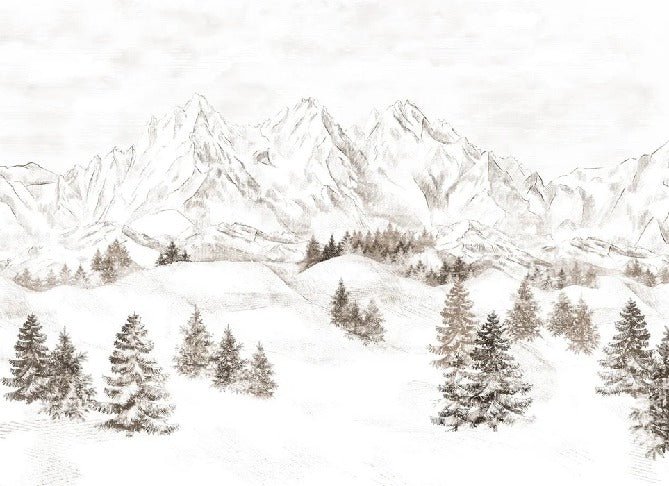 Papier peint montagne massif des Alpes, XXL, tendance