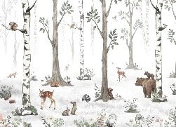 Papier peint animaux printemps forêt, XXL, tendance