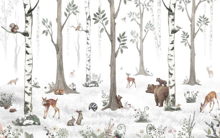 Papier peint animaux printemps forêt