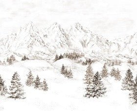 Papier peint montagne massif des Alpes, XXL, tendance