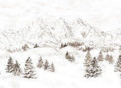 Papier peint montagne massif des Alpes, XXL, tendance