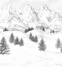 Papier peint montagne sommets de Chamonix, XXL, tendance