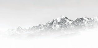 Papier peint Mont Blanc dans la brume noir et blanc, XXL, tendance