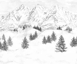 Papier peint montagne sommets de Chamonix, XXL, tendance