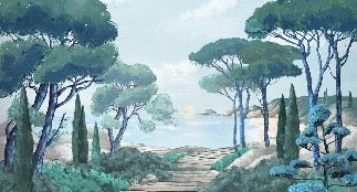 Papier peint balade dans les calanques, XXL, tendance