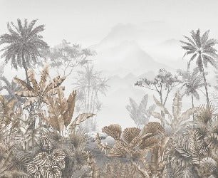 Papier peint tendance tropical sepia, XXL, tendance