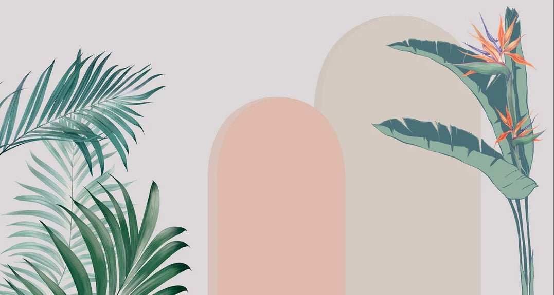 Papier peint chambre arches plantes, XXL, tendance