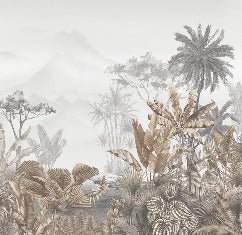 Papier peint tendance tropical sepia, XXL, tendance
