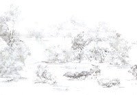 Papier peint forêt de pin aquarelle, XXL, tendance