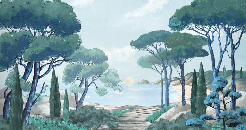 Papier peint balade dans les calanques, XXL, tendance