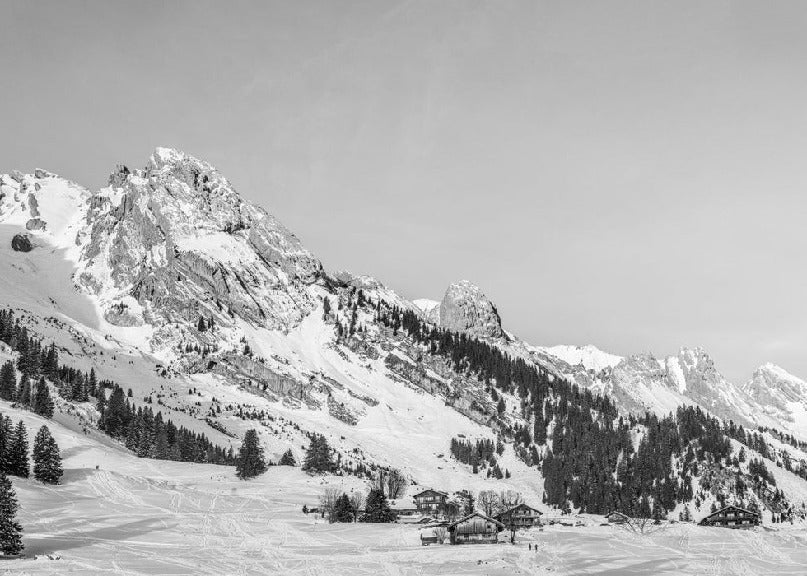 Papier peint panoramique chalet alpage, XXL, tendance