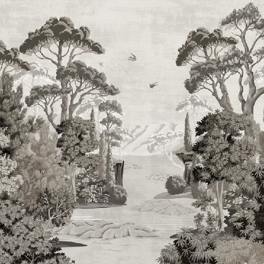 Papier peint panoramique paysage d'autrefois, XXL, tendance