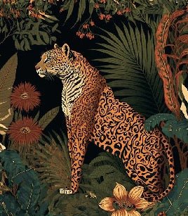 Papier peint exotique tigre, mural concept, tendance