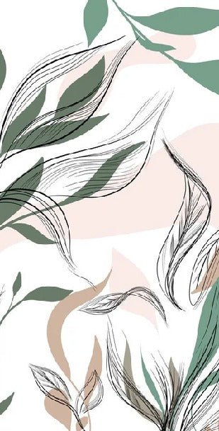 Papier peint panoramique fleur graphique, XXL, tendance