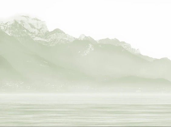 Papier peint Annecy et son lac paisible vert