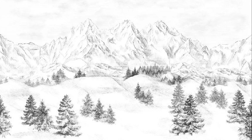 Papier peint montagne massif des Alpes, XXL, tendance