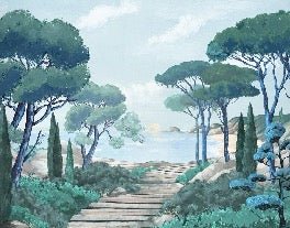 Papier peint balade dans les calanques, XXL, tendance