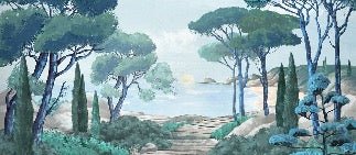 Papier peint balade dans les calanques, XXL, tendance