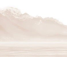 Papier peint Annecy et son lac paisible beige