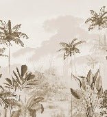 Papier peint panoramique jungle eden sépia, XXL, tendance