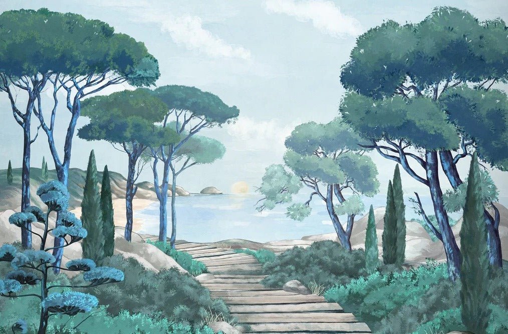 Papier peint balade dans les calanques, XXL, tendance