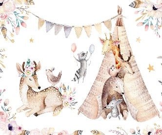 Papier peint panoramique chambre enfant craquant animaux, XXL, tendance