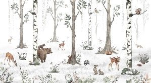 Papier peint animaux printemps forêt