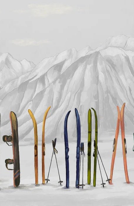 Papier peint ski à Courchevel, XXL, tendance