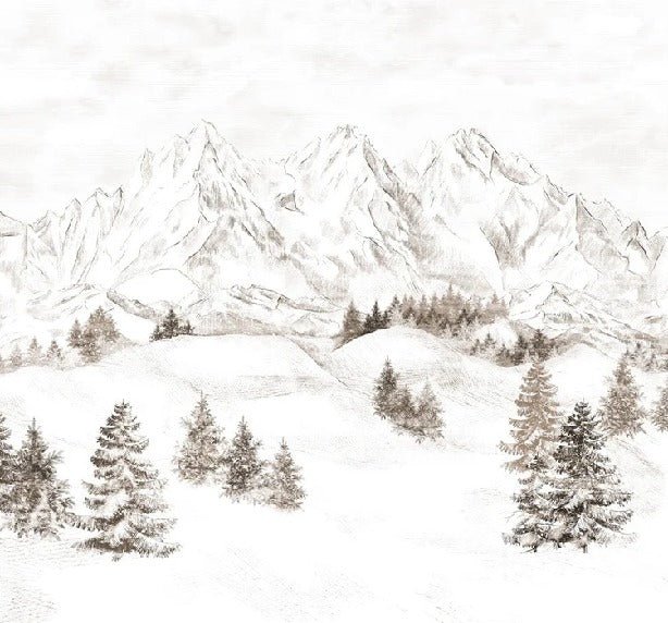 Papier peint montagne massif des Alpes, XXL, tendance