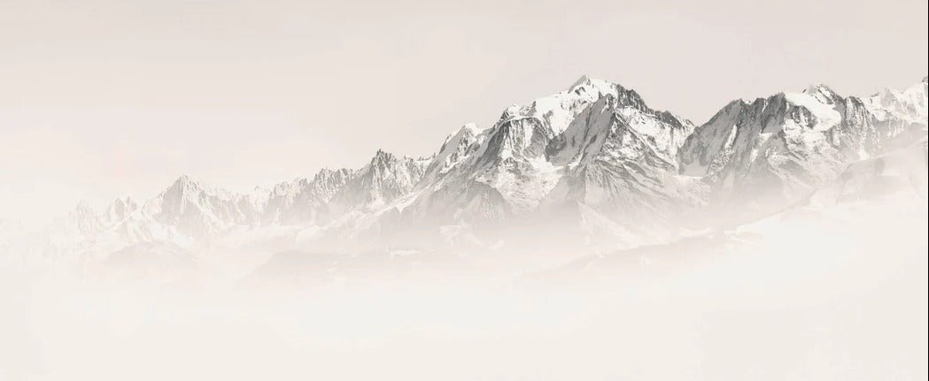 Papier peint Mont Blanc dans la brume sépia, XXL, tendance