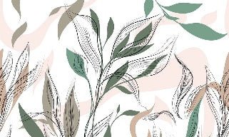 Papier peint panoramique fleur graphique, XXL, tendance