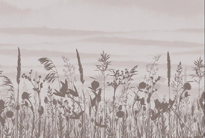 Papier peint panoramique brindille monochrome, XXL, tendance