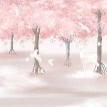 Papier peint doux rêves dans la forêt, XXL, tendance