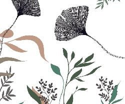 Papier peint ginkgo artiste floral, XXL, tendance