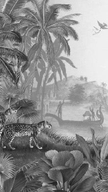 Papier peint panoramique ombres sauvages, XXL, tendance